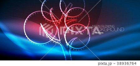 Vector neon glowing tree background 38936764