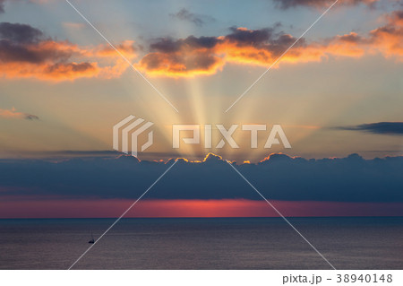 Beautiful sunrise over the ocean in Spain 38940148