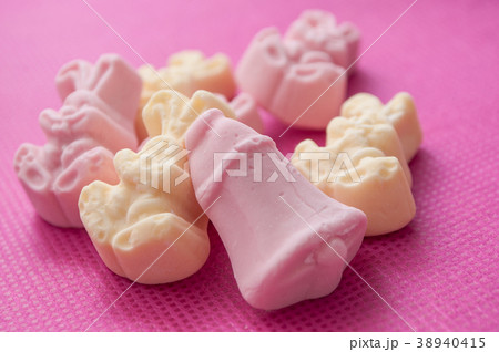 easter candies in shaped bell and rabbit easter candies in shaped bell and rabbit 38940415