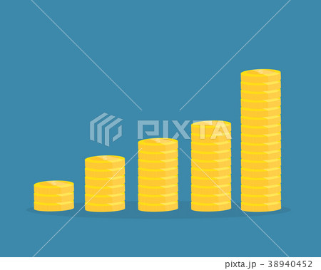 Piles of coins.Financial growth up concept Piles of coins.Financial growth up concept 38940452