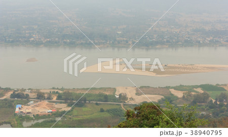 Mekong River in the middle of Thailand and Laos. 38940795