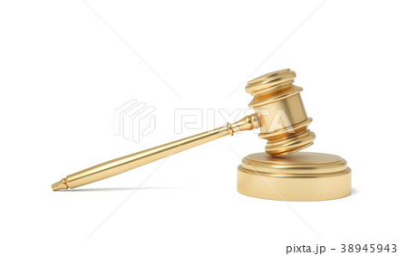 3d rendering of an isolated judge gavel resting on 3d rendering of an isolated judge gavel resting on 38945943