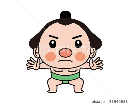 戦う相撲取り 38946688