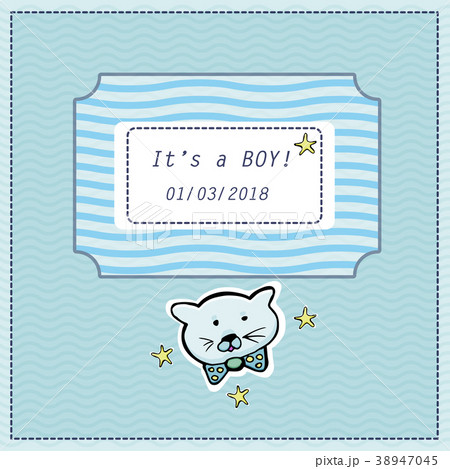 Vector baby shower greeting card. 38947045