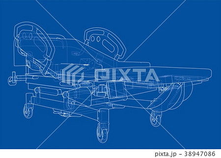 Hospital Bed Sketch. Vector 38947086