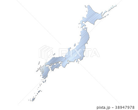 日本地図 日本 日本全図 白背景 ビジネス 白バックのイラスト素材