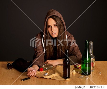 Woman alcoholism is social problem. Female Woman alcoholism is social problem. Female 38948217