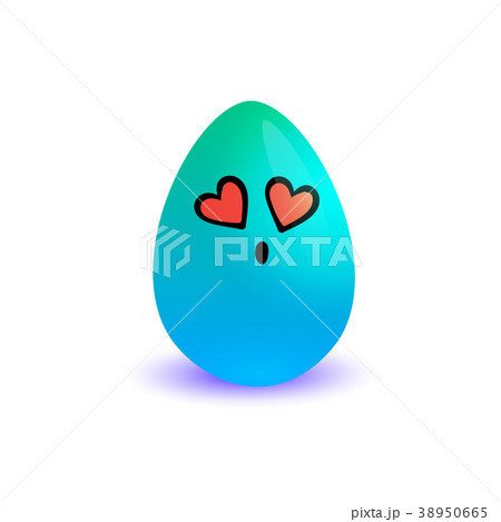 Easter Egg Cartoon Blue Symbol Of Holiday Isolated 38950665