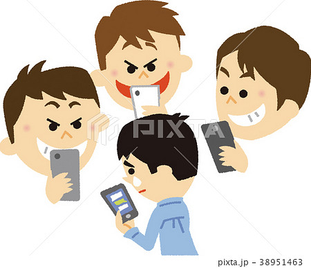 イラスト素材 ネット上のイジメのイラスト素材