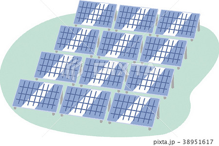 イラスト素材 太陽熱発電のイラスト素材