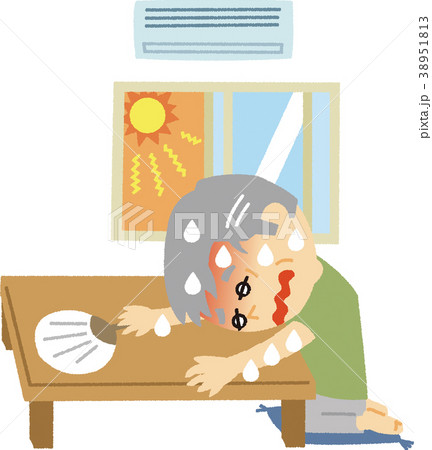 イラスト素材　熱中症 38951813