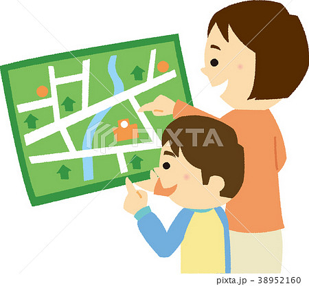 イラスト素材 防災マップのイラスト素材