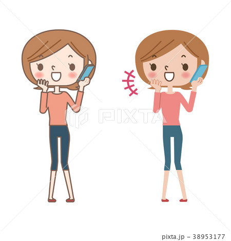 女性1-ポーズ8 スマホで会話 女性1-ポーズ8 スマホで会話 38953177