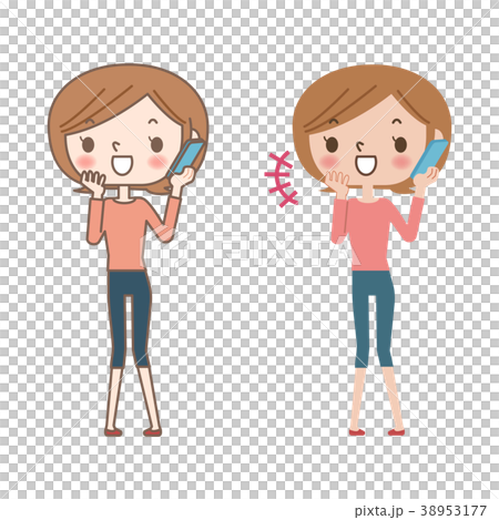 女性1-ポーズ8 スマホで会話 女性1-ポーズ8 スマホで会話 38953177