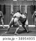 sumo wrestlers training in sumo stables  38954935