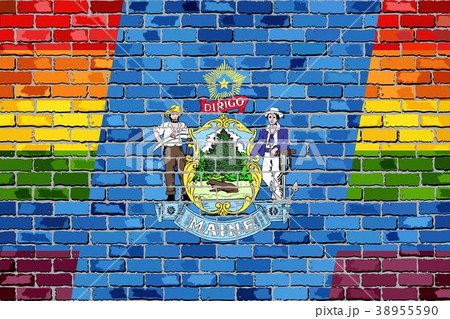 Brick Wall Maine and Gay flags Brick Wall Maine and Gay flags 38955590