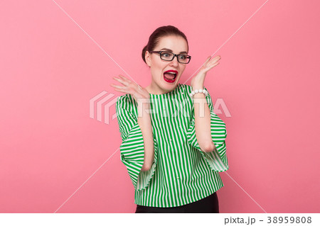 Businesswoman with hair bun Businesswoman with hair bun 38959808