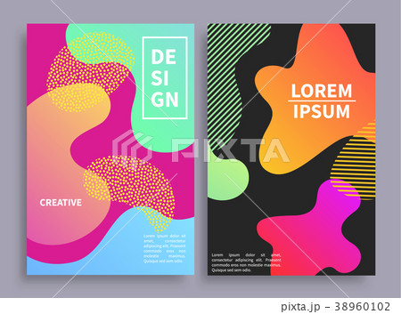 Banners Collection with Blots Vector Illustration 38960102