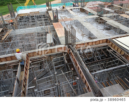 Timber form work and reinforcement bar 38960465