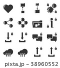 Set of icons for data transmission, storage and 38960552