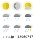 Vector image of set of weather icons 38960747