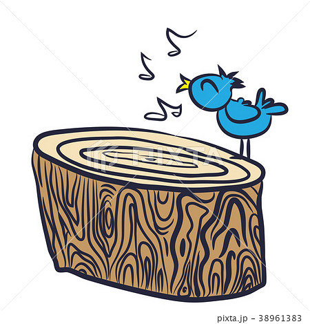 bird on a tree log bird on a tree log 38961383