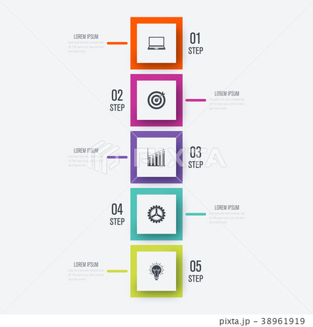 Vector illustration infographics 5 options 38961919