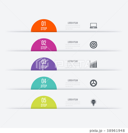 Vector illustration infographics 5 options Vector illustration infographics 5 options 38961948