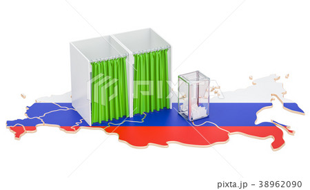 Russian election concept, ballot box 38962090