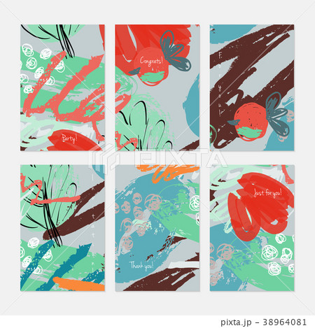 Rough drawn scribbles doodles dots and circle 38964081