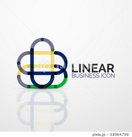 Abstract flower or star minimalistic linear icon Abstract flower or star minimalistic linear icon 38964799