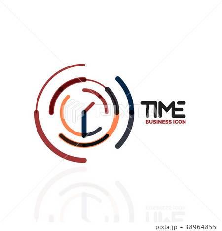 Vector abstract logo idea, time concept or clock 38964855