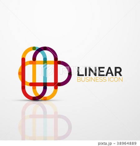 Abstract flower or star minimalistic linear icon Abstract flower or star minimalistic linear icon 38964889