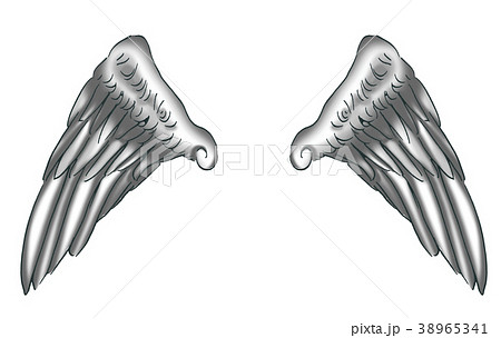 翼のイラスト 羽 羽根 翼 鳥 天使のイラスト素材