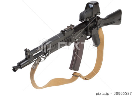 modern kalashnikov assault rifle on white 38965587