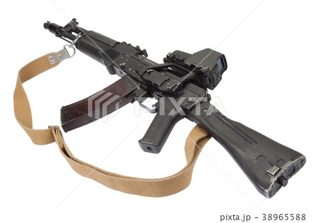 modern kalashnikov assault rifle on white modern kalashnikov assault rifle on white 38965588