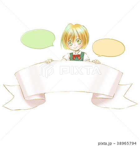 女子学生 リボン 素材 かわいい 女子高生 女子中学生 女子生徒 イラスト マンガのイラスト素材