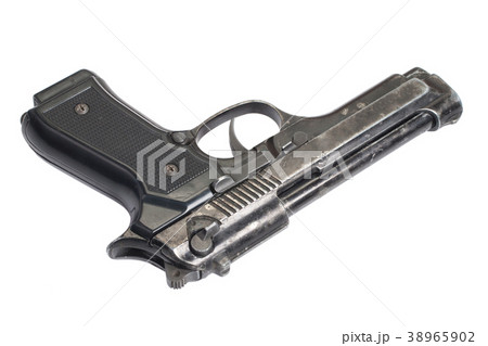 Beretta hand gun isolated on white background Beretta hand gun isolated on white background 38965902