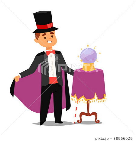 Magician prestidigitator illusionist vector 38966029