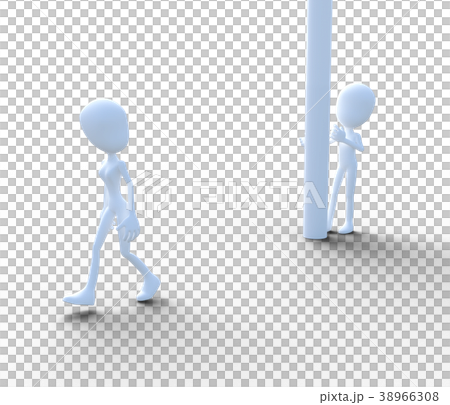 Stalker image perming3DCG illustration material Stalker image perming3DCG illustration material 38966308