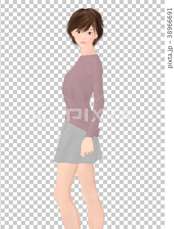 ポーズする女性 ファッション Perming2dcg イラスト素材のイラスト素材