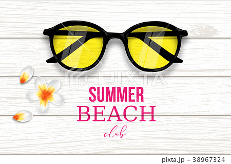 Summer tropical beach club background vector Summer tropical beach club background vector 38967324