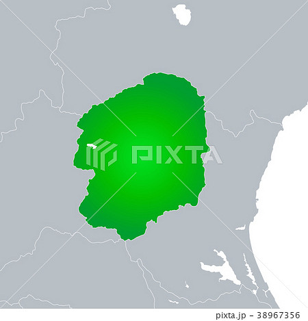 栃木県地図のイラスト素材