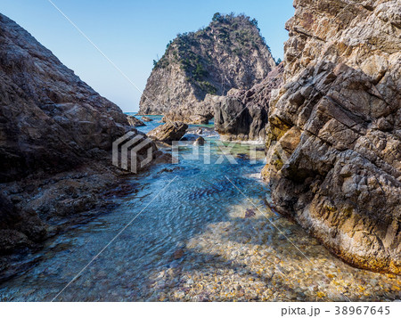 鳥取県の絶景ジオパーク 必見の美しい浦富海岸 山陰海岸国立公園 世界ジオパーク 鳥取県の絶景ジオパーク 必見の美しい浦富海岸 山陰海岸国立公園 世界ジオパーク 38967645