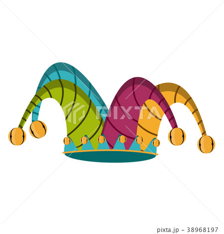 Harlequin hat, April fool day. 38968197