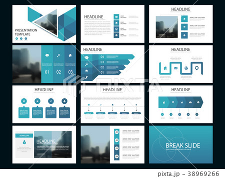 Blue Abstract presentation templates Infographic 38969266