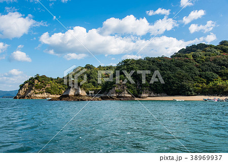 しまなみ海道　来島海峡　島の鳥居 38969937