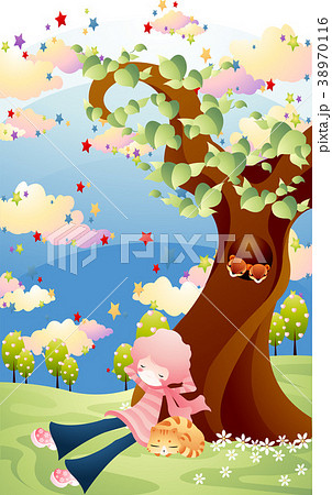 イラスト みどりの日 背景 38970116