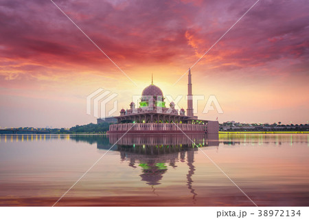 Mosque in Kuala lumpur city on morning sunrise Mosque in Kuala lumpur city on morning sunrise 38972134