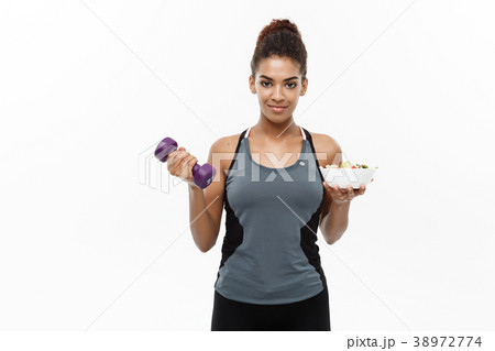Healthy and Fitness concept - Beautiful sporty 38972774
